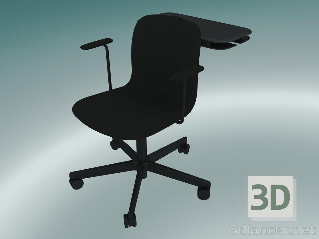 modèle 3D Fauteuil Learn avec table d'appoint - preview