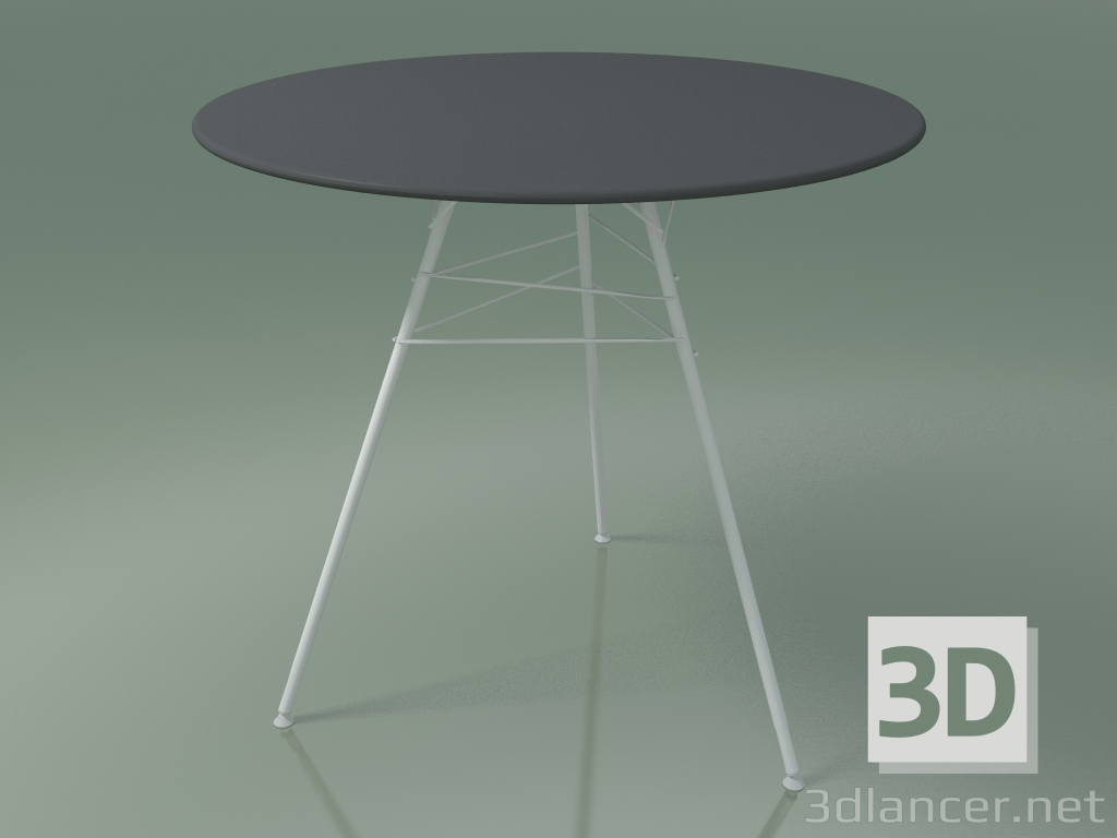 3d model Mesa de exterior con encimera redonda 1814 (H 74 - D 79 cm, HPL, V12) - vista previa