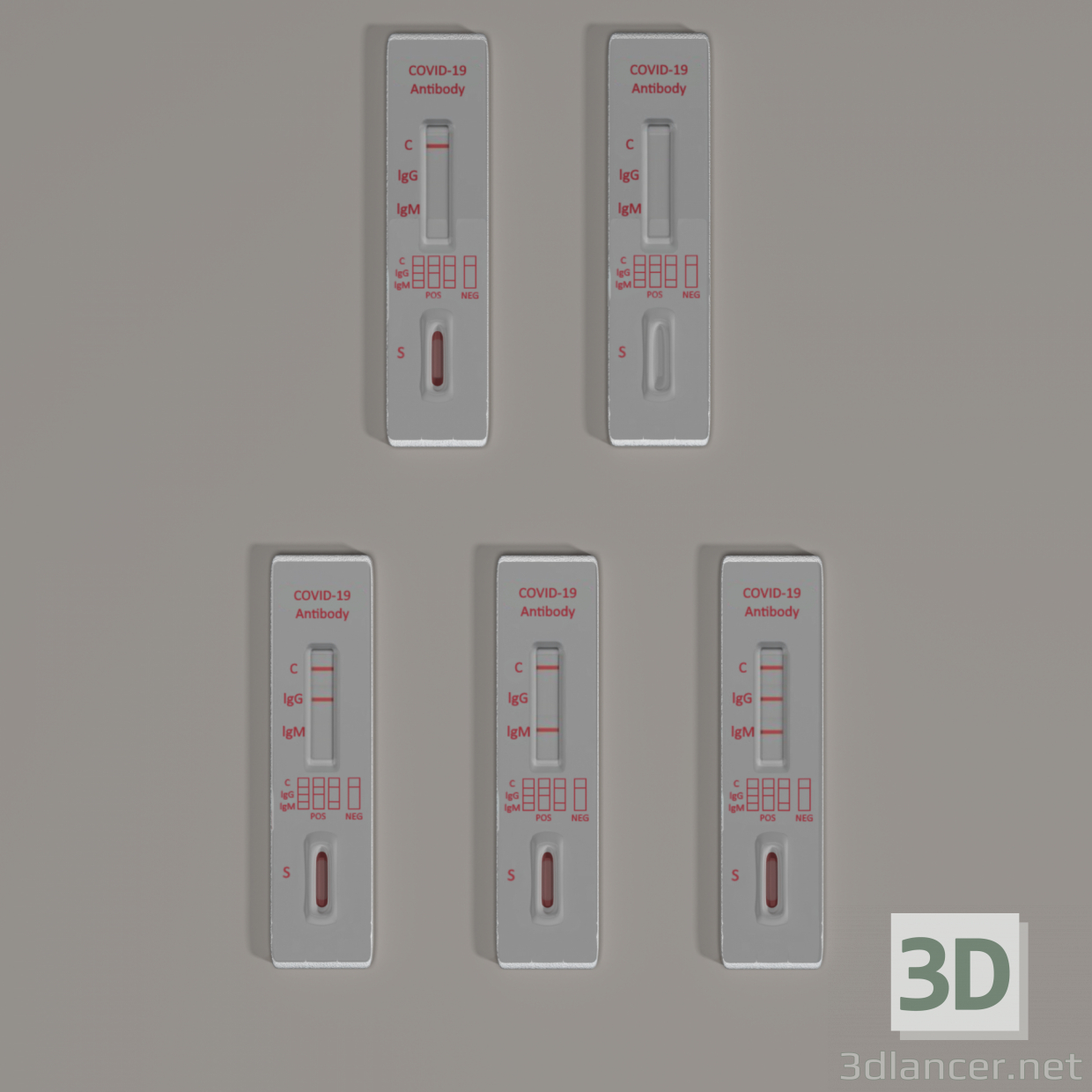 modèle 3D de Test rapide pour le coronavirus acheter - rendu