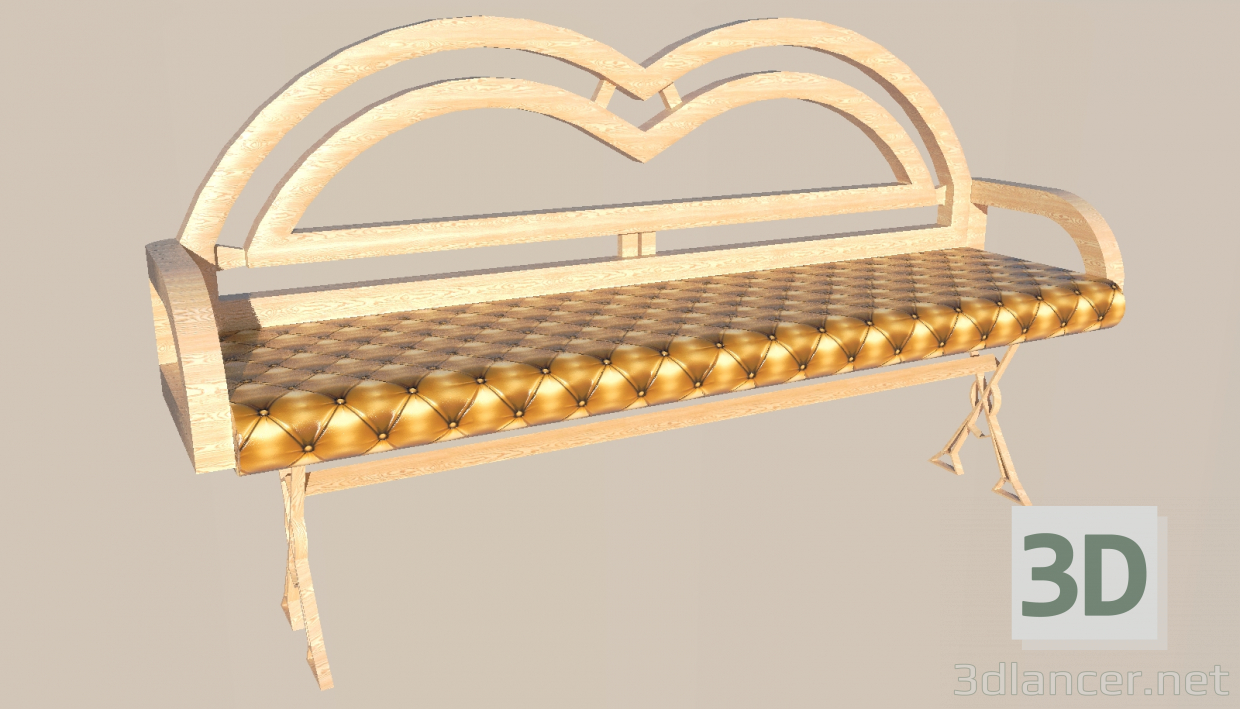 3d model Bench - preview