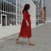 Mujer, en, vestido rojo 3D modelo Compro - render