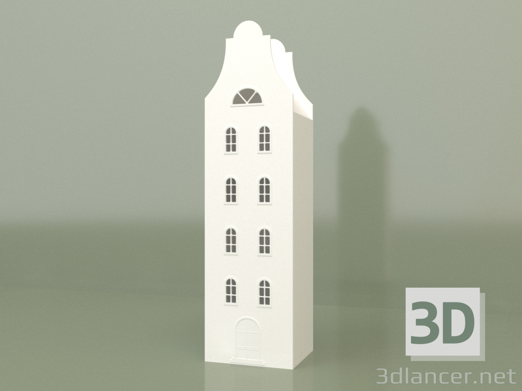 3d model Armario-lodge ASH-4XL (Blanco) - vista previa