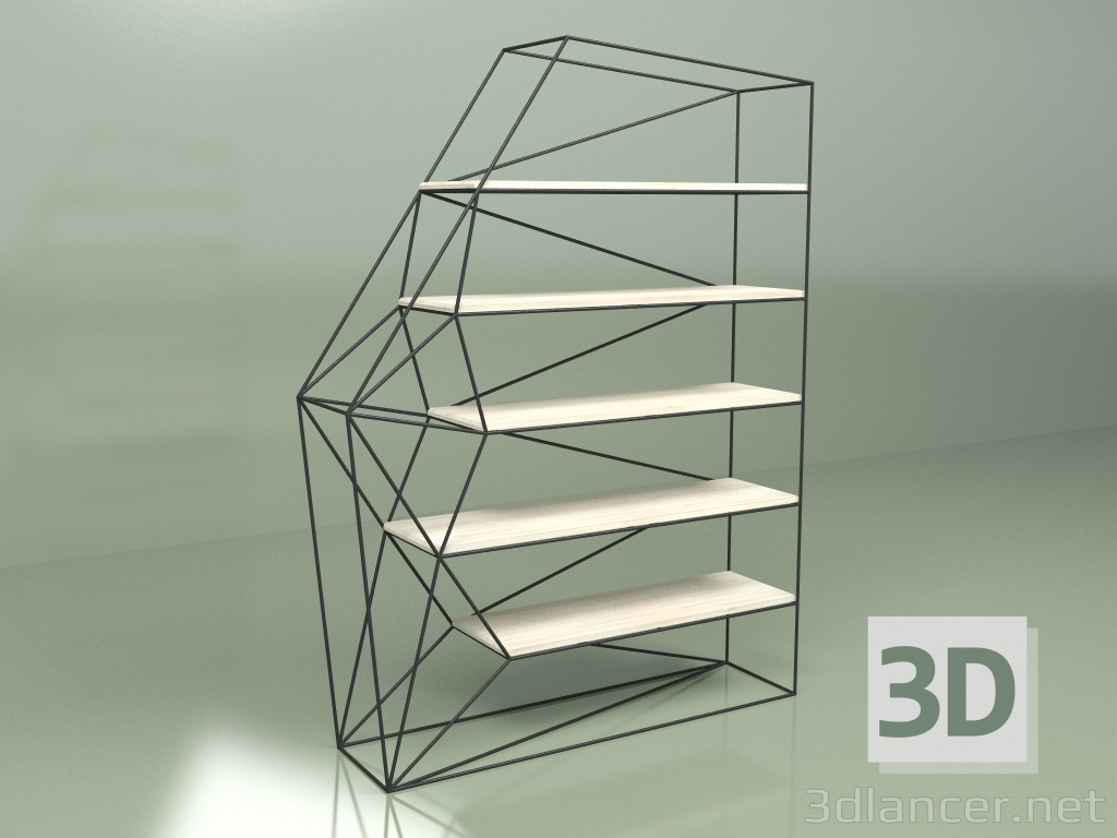 modello 3D Rack ROCK (frassino lavato) - anteprima