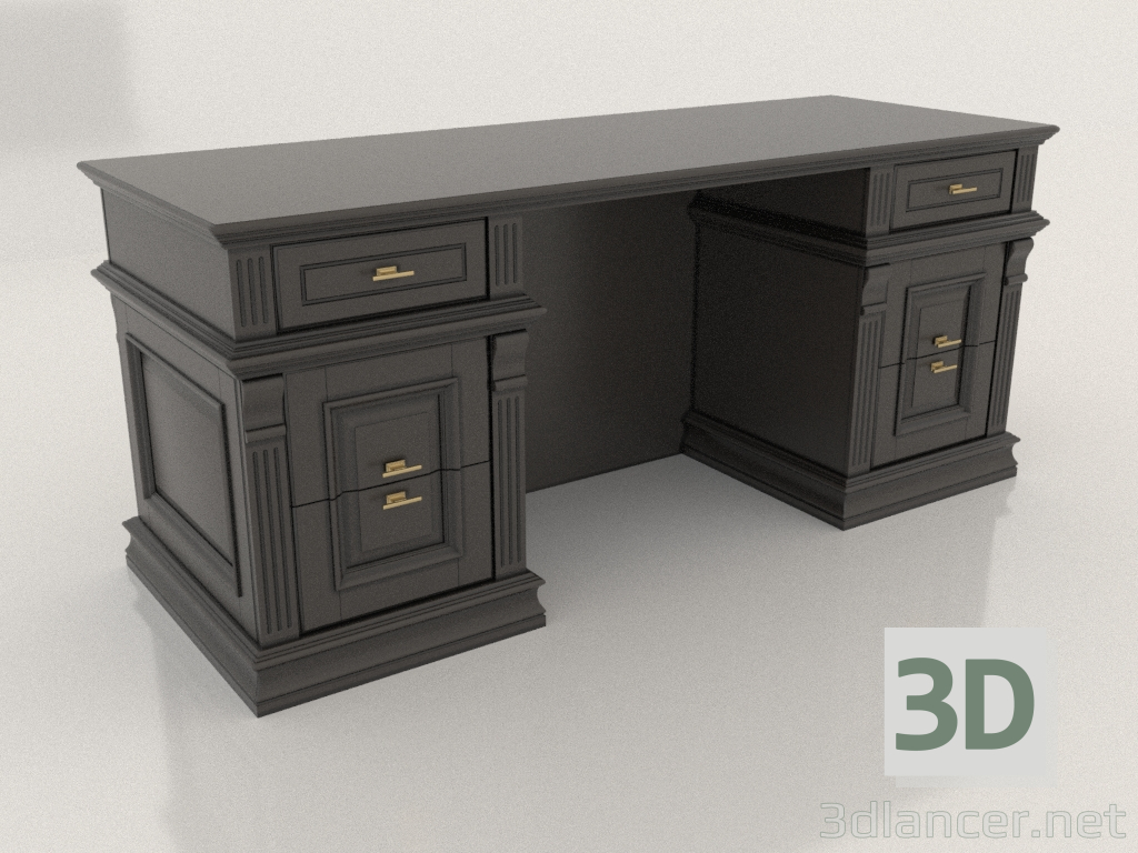 modèle 3D Bureau (gothique) - preview