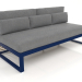 3d model Modular sofa, section 4, high back (Night blue) - preview