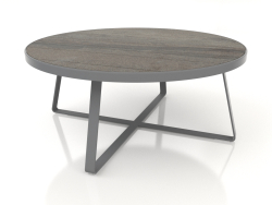 Table à manger ronde Ø175 (DEKTON Radium, Anthracite)