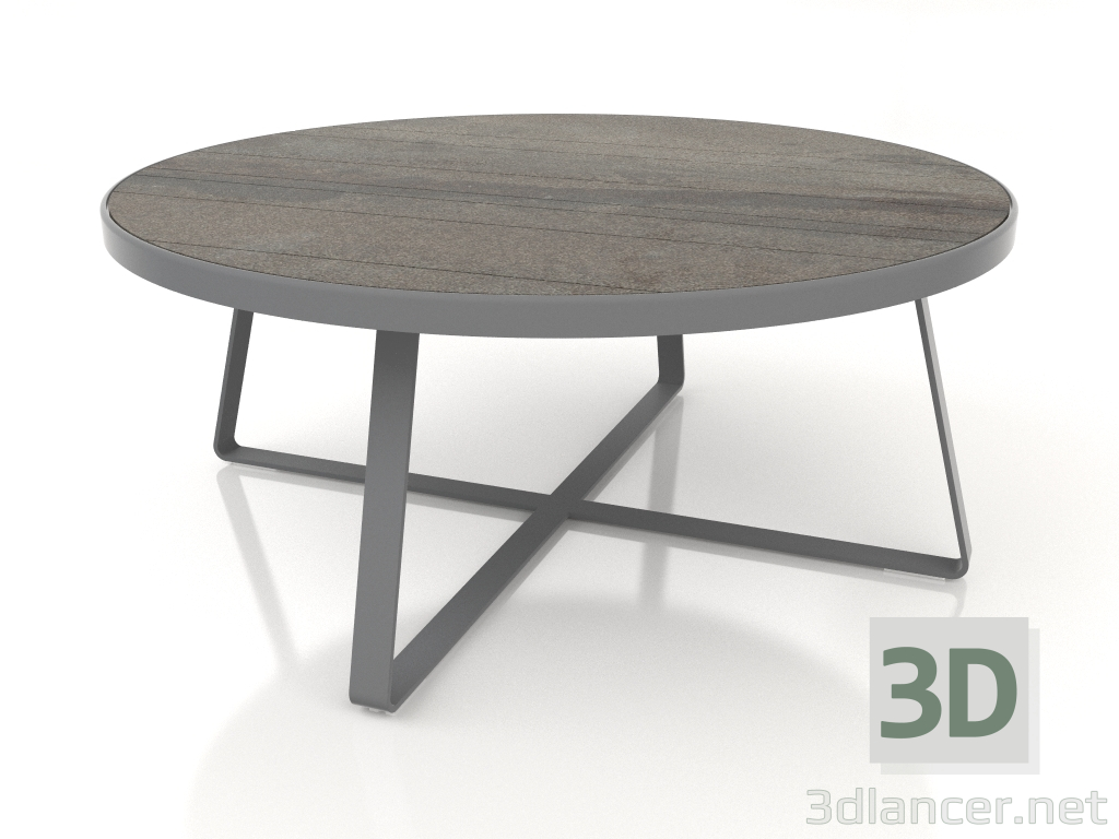 3d модель Стіл обідній круглий Ø175 (DEKTON Radium, Anthracite) – превью