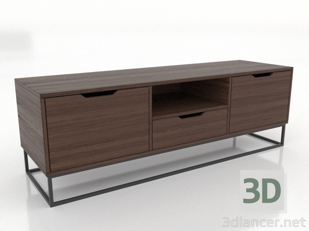 3d model TV cabinet 1500 mm (dark walnut) - preview 3d model TV cabinet 1500 mm (dark walnut) - preview