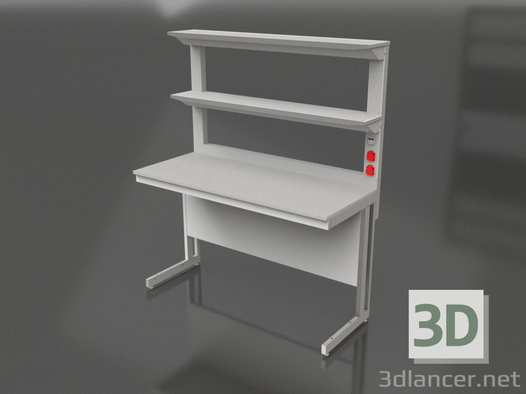 modello 3D Tavolo da laboratorio con due ripiani LK-1500 SP 900 - anteprima modello 3D Tavolo da laboratorio con due ripiani LK-1500 SP 900 - anteprima