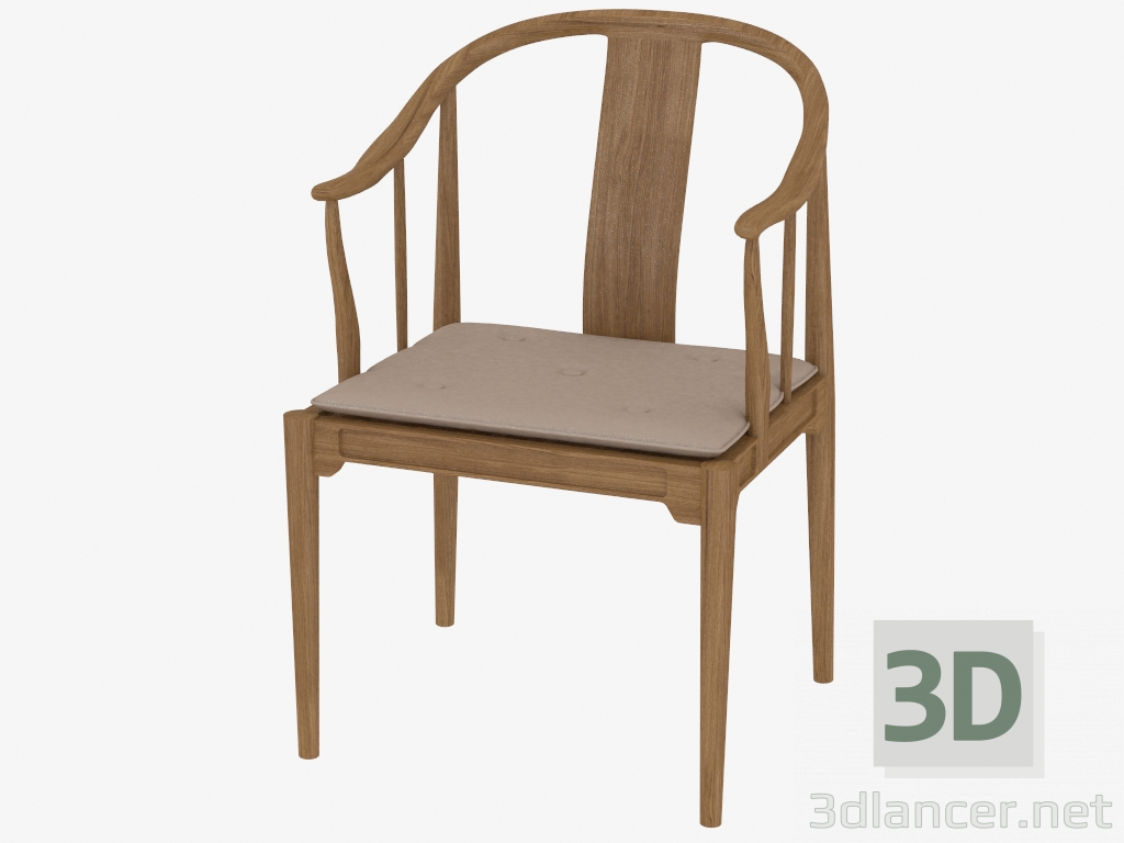 3d model Silla con reposabrazos China - vista previa