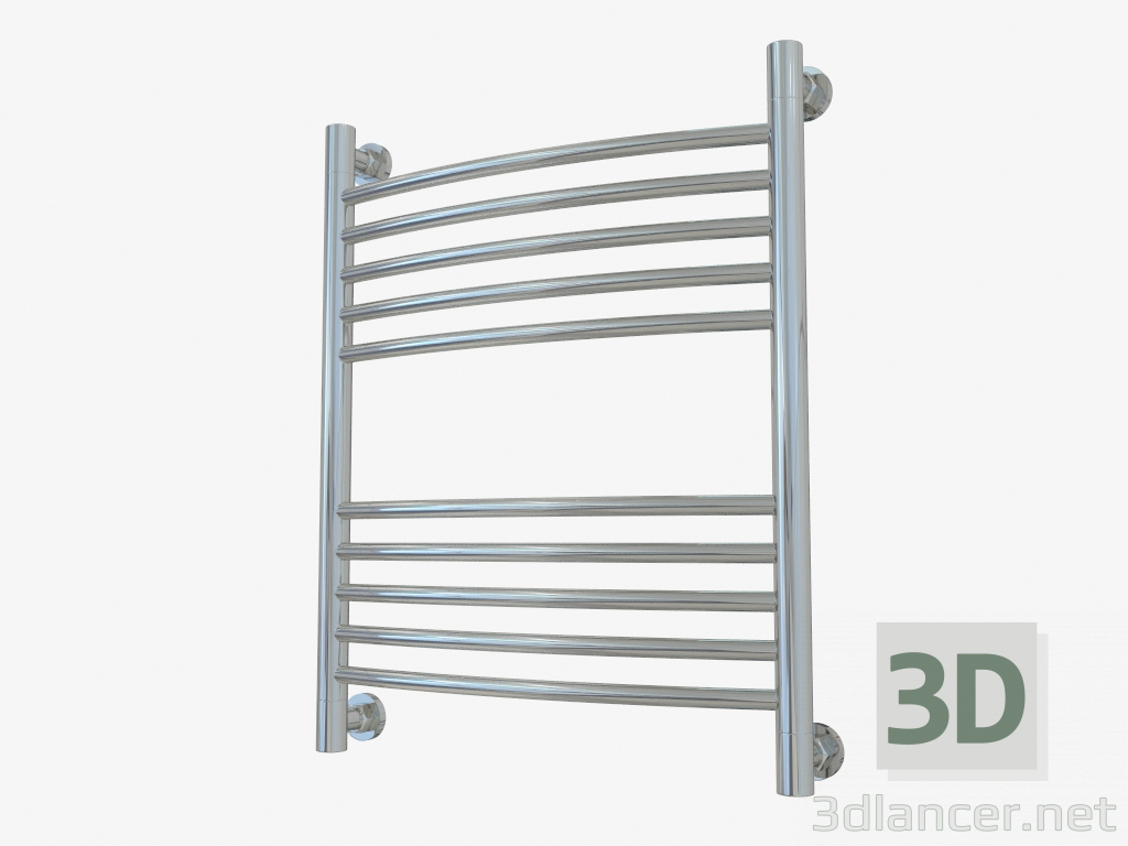 3d model Heated towel rail Bohemia + curved (600x500) - preview