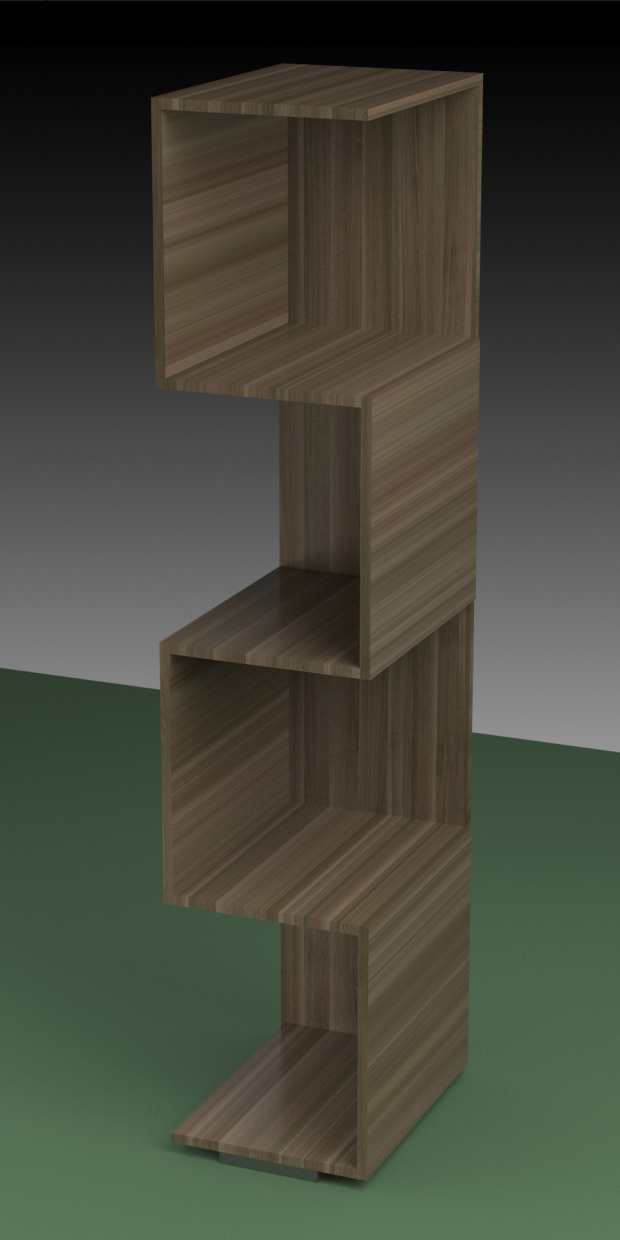 modello 3D BookShelf - anteprima