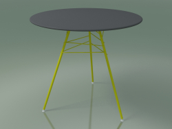 Table d'extérieur avec plan de travail rond 1814 (H 74 - P 79 cm, HPL, V37)