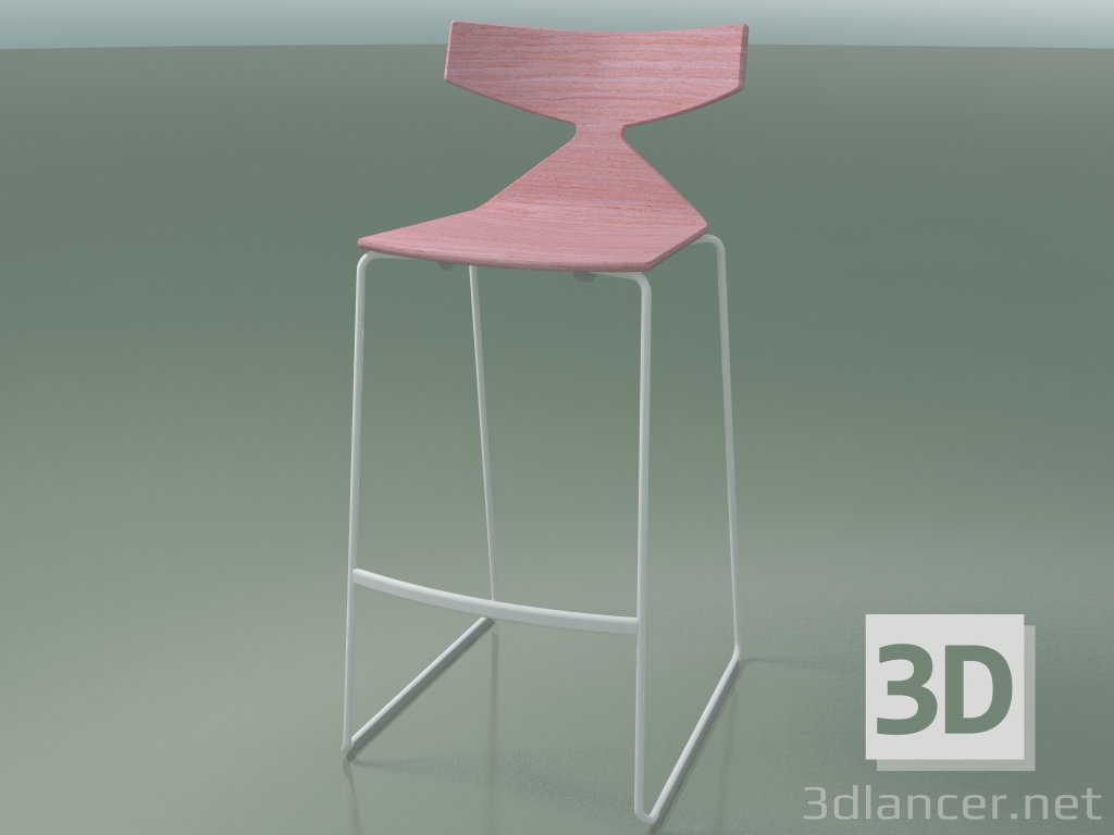 modèle 3D Tabouret de bar empilable 3704 (rose, V12) - preview