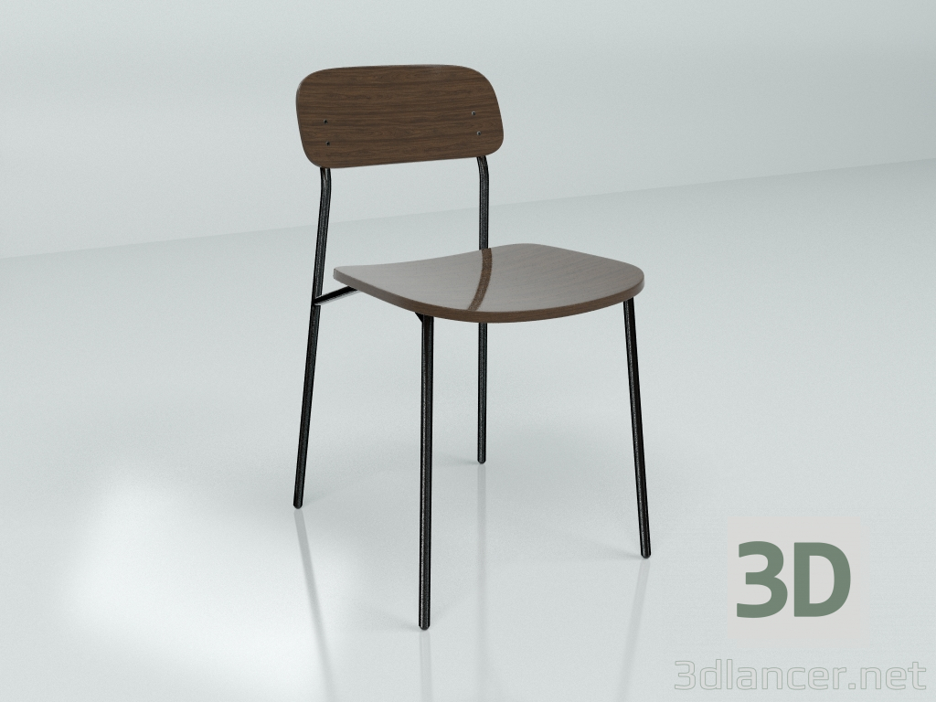 3d model Silla 52° - 12° COPENHAGUE - vista previa