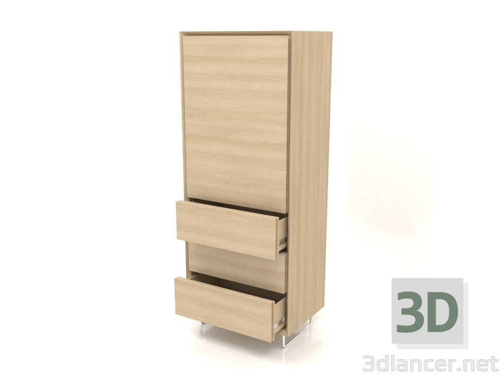 3d model Cajonera TM 013 (abierta) (600x400x1500, blanco madera) - vista previa