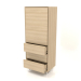 3d model Cajonera TM 013 (abierta) (600x400x1500, blanco madera) - vista previa