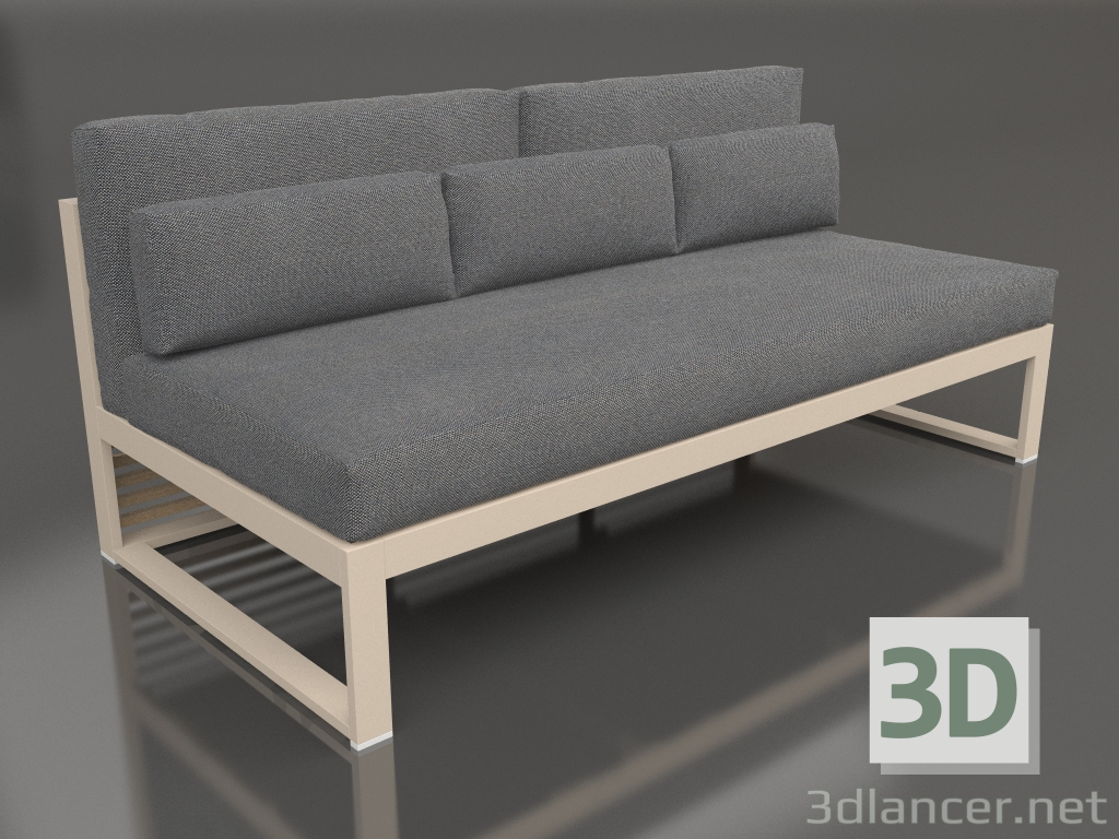 3D Modell Modulares Sofa, Abschnitt 4, hohe Rückenlehne (Sand) - Vorschau