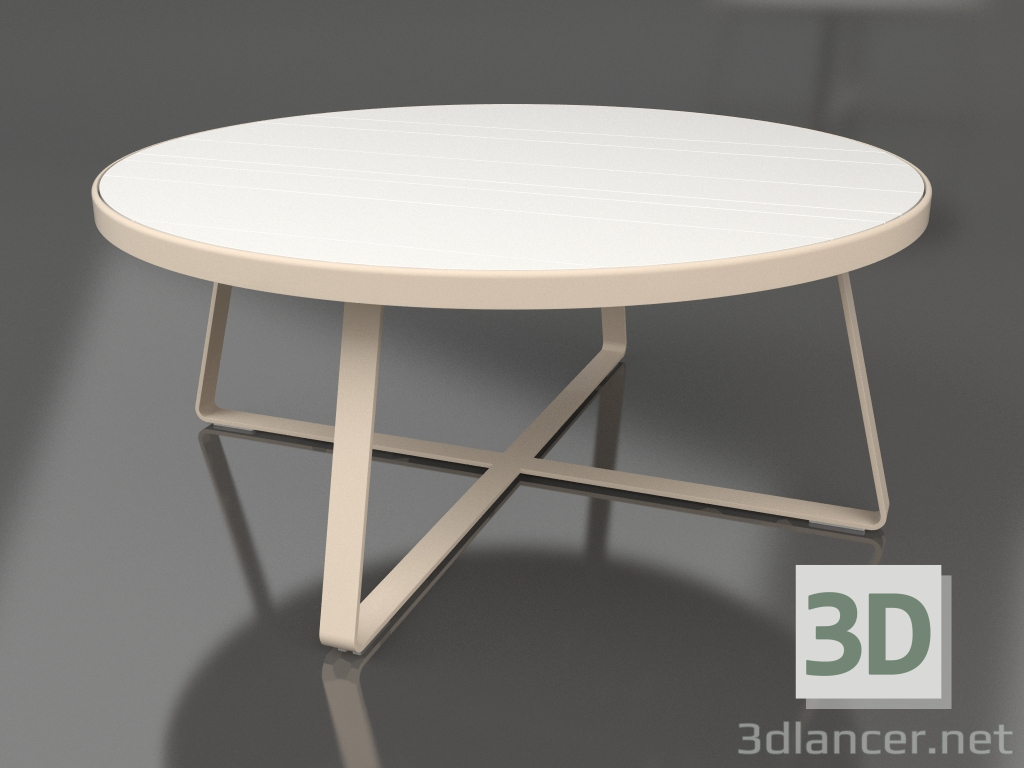 3d модель Стол обеденный круглый Ø175 (DEKTON Zenith, Sand) – превью