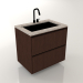 modello 3D Lavabo grande 90 cm - anteprima