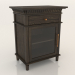 3d model Chest of drawers (1 section) with glass doors - preview