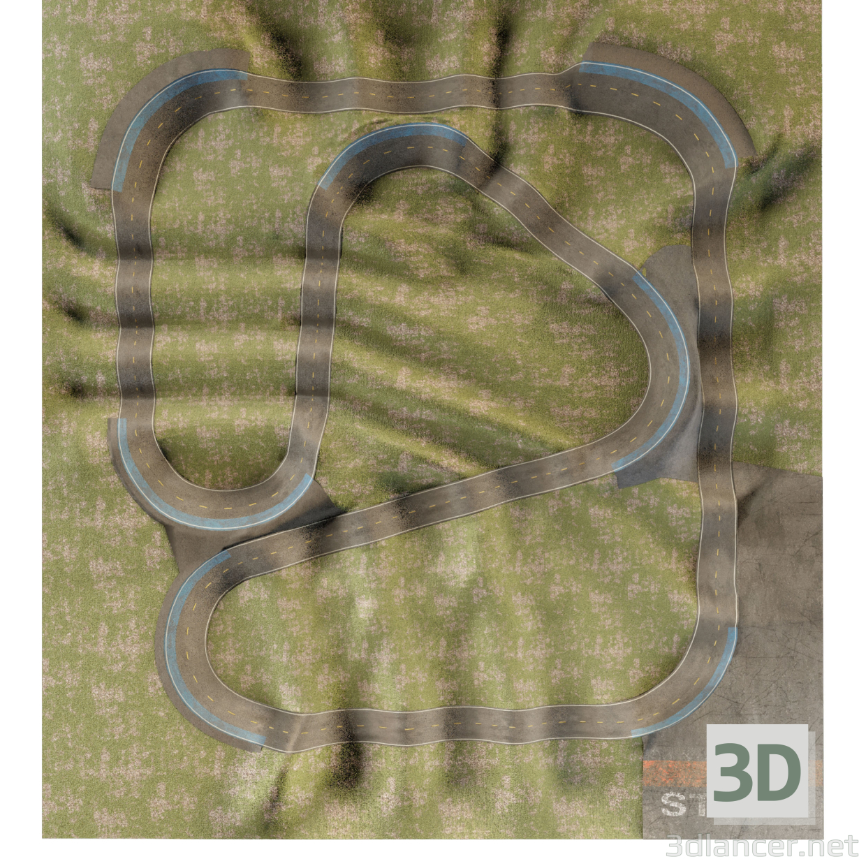 3d Pump track model buy - render