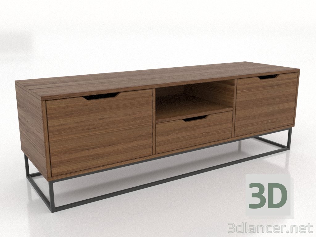 modèle 3D Meuble TV 1500 mm (noyer clair) - preview modèle 3D Meuble TV 1500 mm (noyer clair) - preview