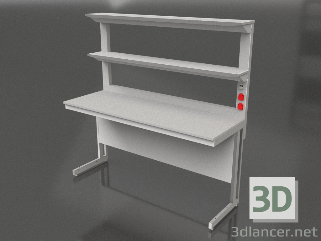 3d модель Стол лабораторный с двумя полками ЛК-1800 СП 900 – превью 3d модель Стол лабораторный с двумя полками ЛК-1800 СП 900 – превью
