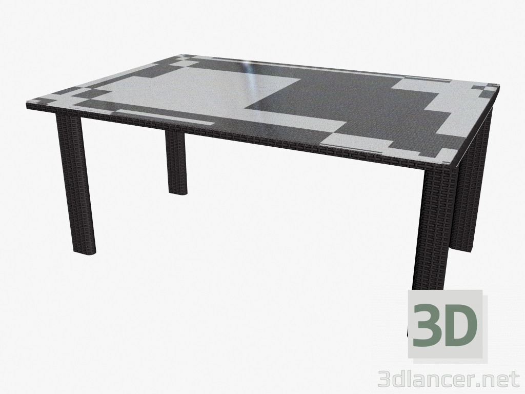 3d model Mesa de comedor rectangular (160 x 210) - vista previa