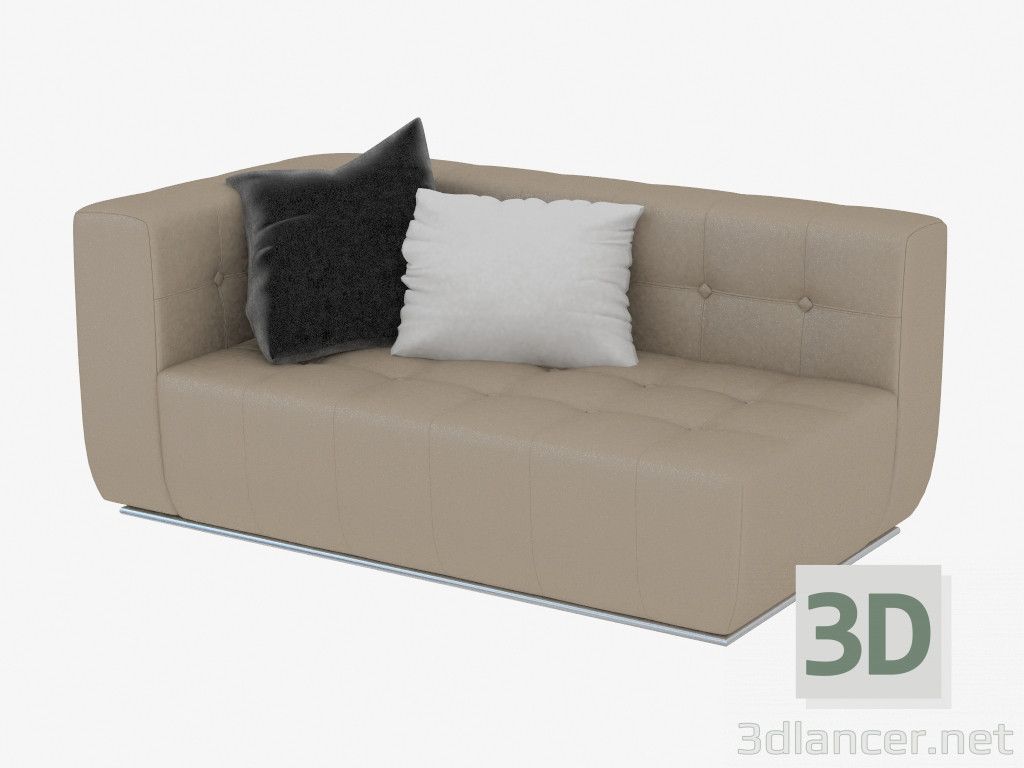 3D Modell Ledersofa mit einer Armlehne Poker (161х92х70) - Vorschau