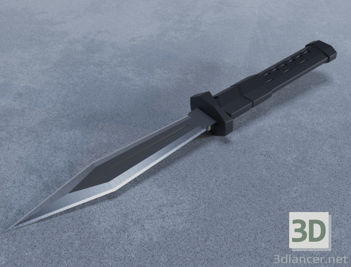 modello 3D coltello - anteprima