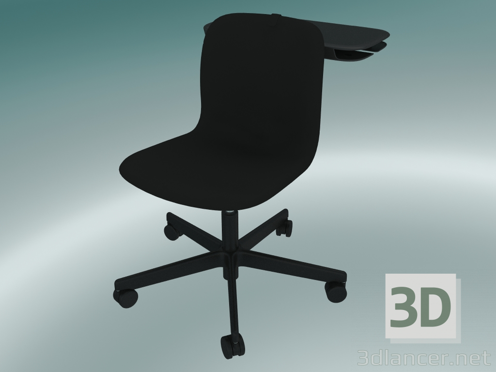 Modelo 3d Aprenda cadeira com mesa lateral - preview