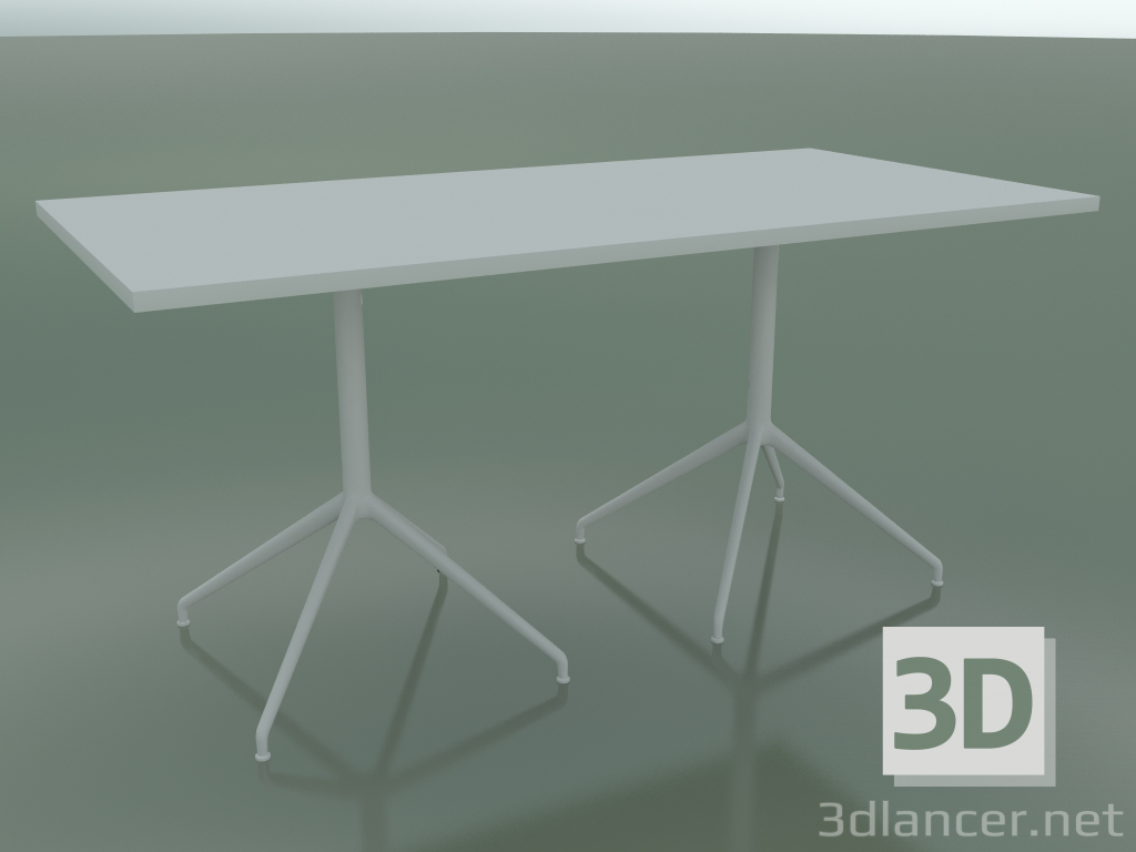 Modelo 3d Mesa retangular com base dupla 5704, 5721 (H 74 - 79x159 cm, branco, V12) - preview