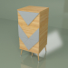 3d model Small chest of drawers Slim Woo (light gray) - preview