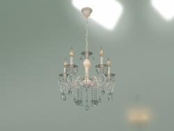 Lustre suspendu Ravenna 10104-5 (blanc avec cristal teinté or)