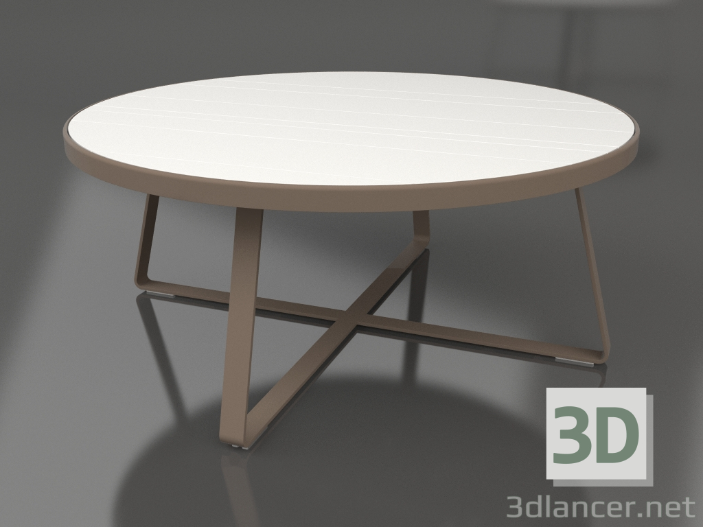 modello 3D Tavolo da pranzo rotondo Ø175 (DEKTON Zenith, Bronzo) - anteprima