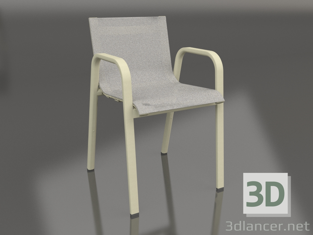 modèle 3D Chaise de salle à manger (Or) - preview