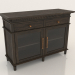 3d model Chest of drawers (2 sections) with glass doors - preview