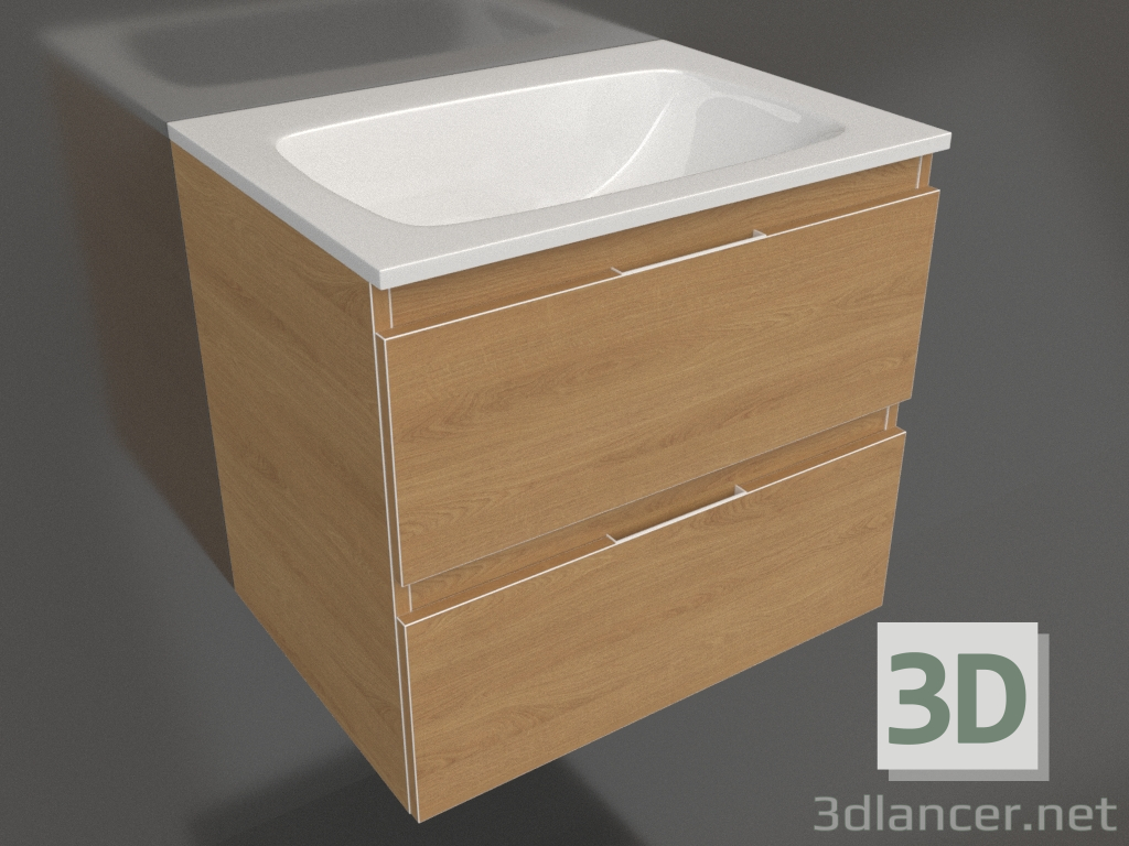 3d model Armario colgante 60 cm (ACC0106DZ) - vista previa