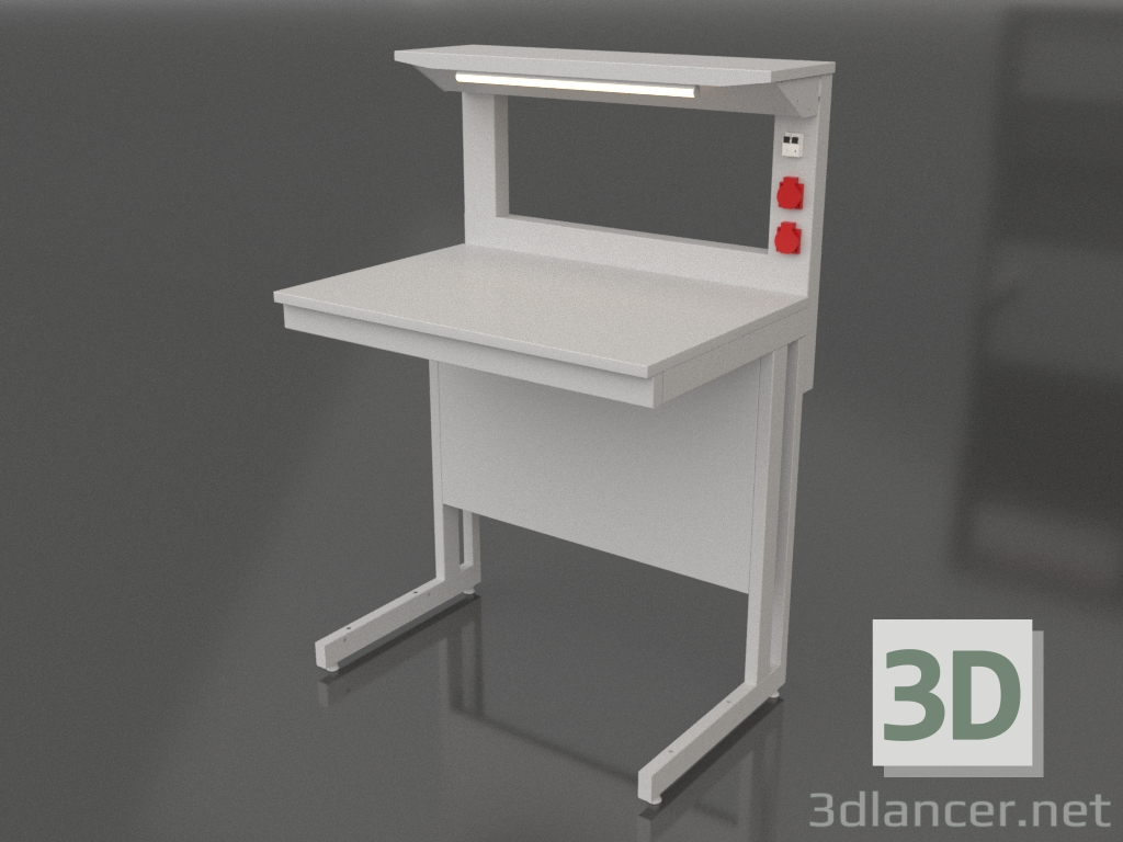 modello 3D Tavolo da laboratorio con ripiano 900 CM 900 - anteprima modello 3D Tavolo da laboratorio con ripiano 900 CM 900 - anteprima