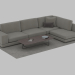 3d model Sofa modular angular Agora - preview