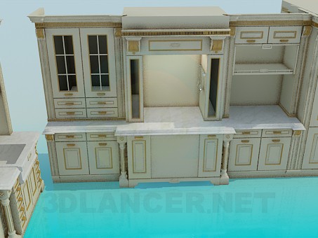 modello 3D Set cucina - anteprima