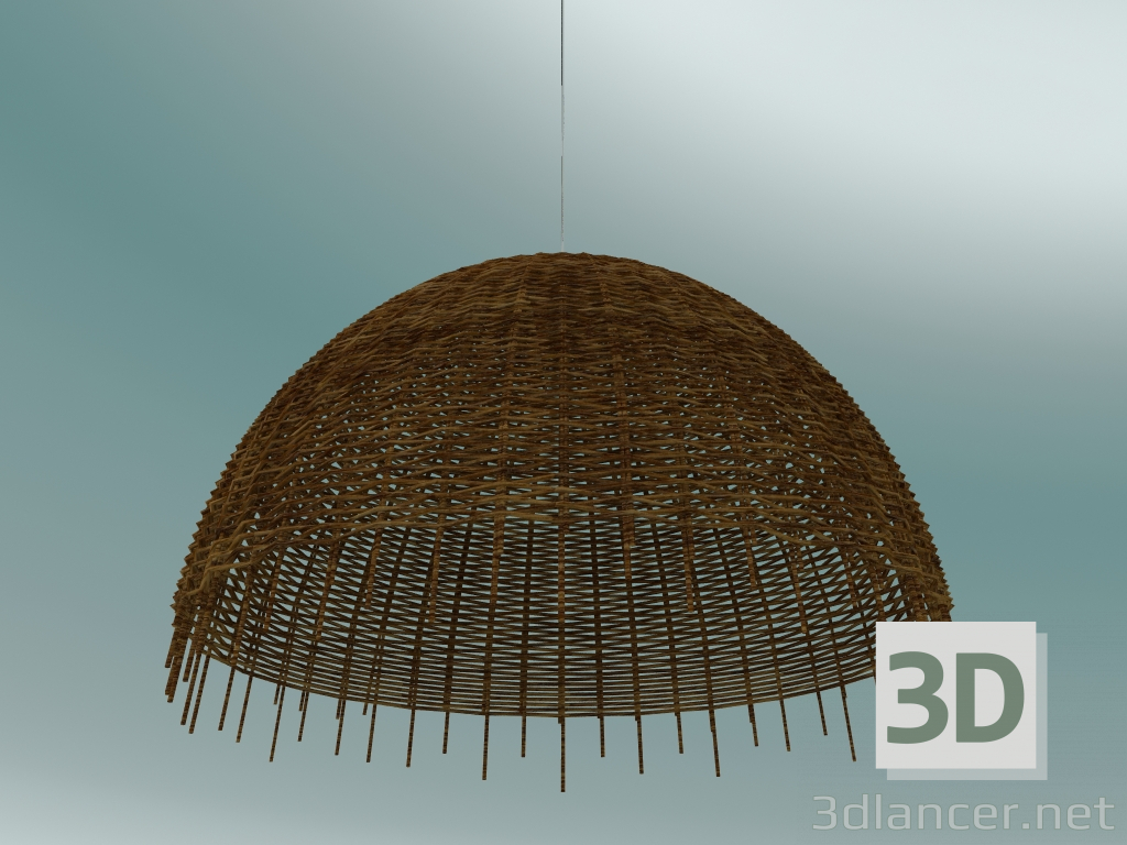 modello 3D Lampada a sospensione in rattan (95) - anteprima