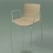 3d model Chair 0351 (4 legs with armrests, bleached oak) - preview