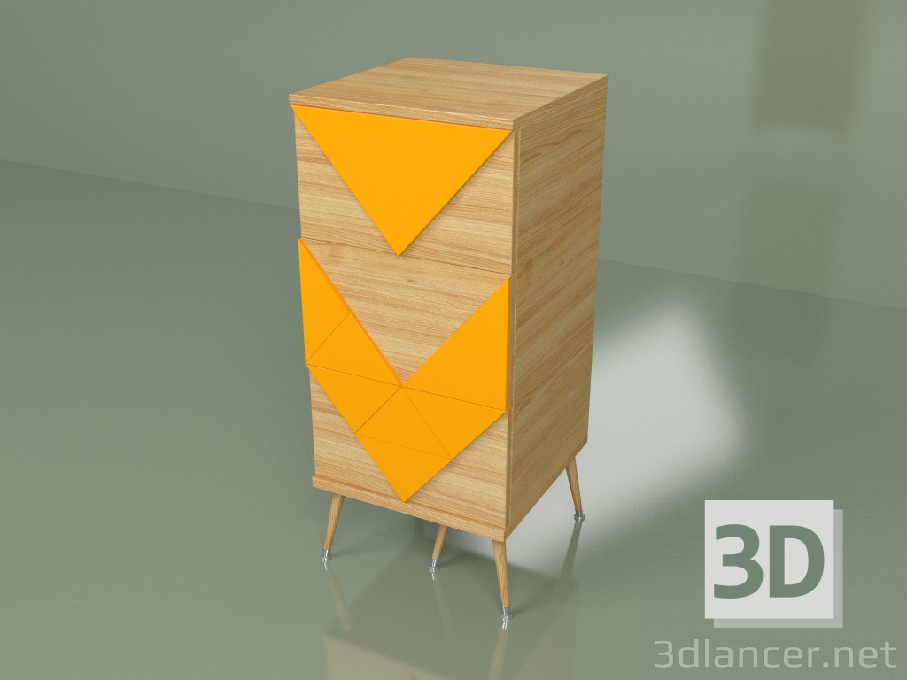 3d model Cómoda pequeña Slim Woo (naranja) - vista previa