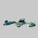 3d model Low poly spaceship - preview