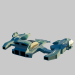 3d model Low poly spaceship - preview