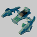 3d model Low poly spaceship - preview