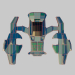 3d model Low poly spaceship - preview