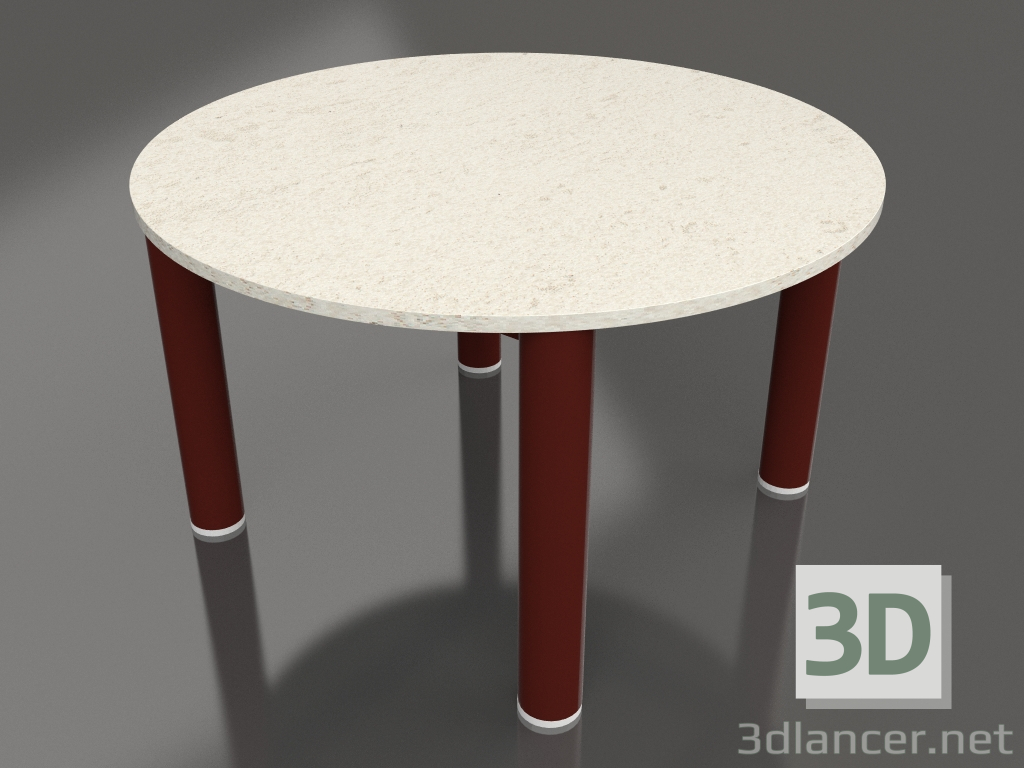 3d модель Стол журнальный D 60 (Wine red, DEKTON Danae) – превью